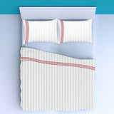 400TC Triple Embroidery Sateen Stripe Cotton Sheet Set