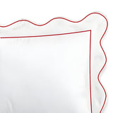 400TC Cotton Scallop Embroidery & Border Sateen Solid Duvet Cover Set