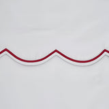 400TC Cotton Scallop Embroidery Sateen Solid Pillow Sham