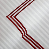 400TC Cotton Sateen Triple Edge Embroidery Stripe Duvet Cover Set