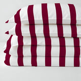 400TC Stripe Border Frame Cotton Sateen Duvet Cover Set