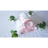 Scalloped & Border Embroidered Bath Towels (Set of 2)