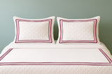 Classic Border Diamond Knitted Cotton Coverlet