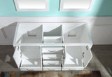 ANZZI Chateau 60" Double Vanity Set (36" H), Handmade Wood Cabinet, Carrara Marble Countertop, Soft-Close Storage, Paladin Protection Finish, Multiple Cabinet Colors