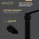 ANZZI Ultra-Modern Vessel Sink Faucet, Single Hole High Arc Spout (9.76" H), 1.2 GPM Water-Saving, Durable Brass Construction, Rhino-Alloy Certified, Various Finishes