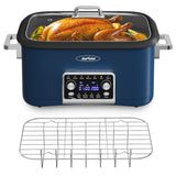 8 Qt Slow Cooker Roaster Oven, 12 in 1 Multi-Cooker