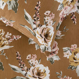 7 Piece Vintage Floral Comforter Set, Terracotta