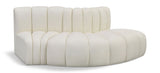 Arc - Faux Leather 3 Piece Modular Sofa