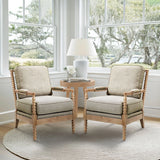 Padded Armchair Classic Farmhouse Style Accent Chair *
