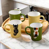 Cute 3D Cat Ceramic Mug for Coffee & Tea