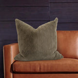24 x 24 Angora Moss Pillow - Down Insert