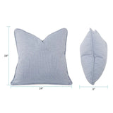 Outdoor Pillow 24 x 24 Driftwood Breeze - Down Alternative Insert