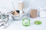 Kook Embossed Glass Salt Cellar with Lid 10 oz