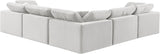 Comfy - 5 Piece Velvet Modular Corner Sectional