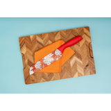 7 inch Santoku Knife with Printed Blade-Red