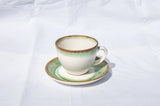 Porcelain Tea Cups & Saucers, 210ml, Set of 6