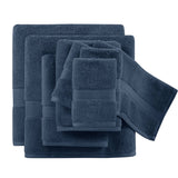 Antibacterial Spa-Like 8-Piece Bathroom Towel Set, Navy