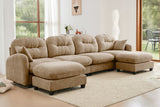 MOLLY 140" 4 Seater Sofa with 2 Ottomans