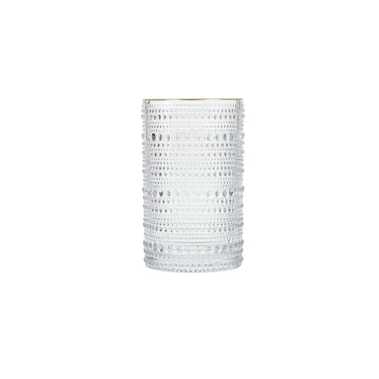 Jupiter Clear Gold Rimmed Iced Beverage 13oz