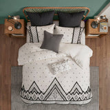 Chenille Textured Comforter/Duvet Cover Mini Set, Black