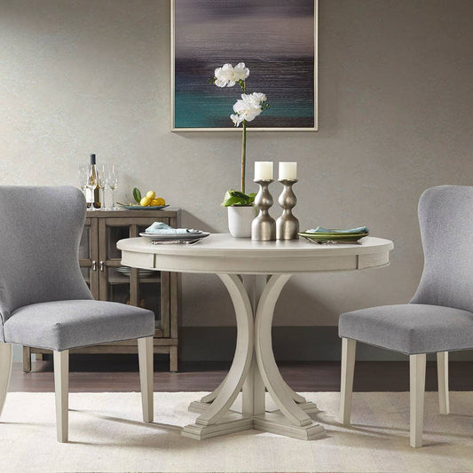 Antique Cream Framhouse Round Dining Table Seats 4 *