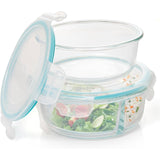 4-Pack Round Glass Food Storage Containers