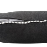 24 x 24 Outdoor Pillow with Dec Cord- Seascape Charcoal- Poly Insert