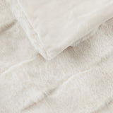 Faux Fur Velvet Throw 50x60", Ivory