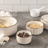 Kook Ceramic Nesting Bowls with Lids, Set of 4