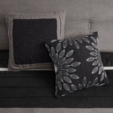 Vera Microsuede 7-Piece Comforter Set, Black