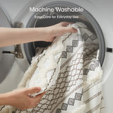Aztec Chenille Tufted Shower Curtain, Ivory