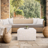 Indoor/Outdoor Universal Square Ottoman Syros Natural