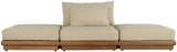Mirella - 3 Piece Water Resistant Fabric Upholstered Outdoor Patio Modular Sofa
