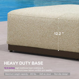 PURPLE LEAF Chaise Lounge Chair Modern Upholstered Outdoor Daybed with Armrest and Lumbar Pillow for Patio Poolside Sunbathing Deck