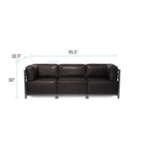 Axis 3pc Sectional Avanti Black Titanium Frame