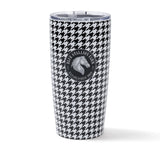Black White Houndstooth Tumbler 18oz