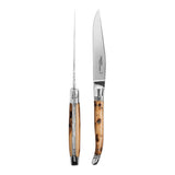 Goyon-Chazeau, Set of 4, Laguiole Juniper Wood Steak Knives