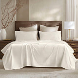 Premium Egyptian Cotton Sateen Sheet Set, Off-White