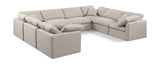 Indulge - Linen 8 Piece Modular Cloud Sectional Sofa