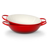 Kook Mini Wok Dishes 40 oz Cherry Red Set of 2
