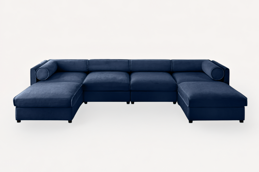 HARMONY 142" 4-Seater Sofa with 2 Ottomans