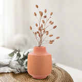Richland Embossed Peach Vase- Small