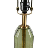 Green Faceted Green Glass Table Lamp