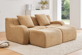 ROMA 82.7" Loveseat with 2 Ottomans