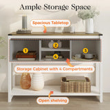 Console Table with Storage Shelf & Sliding Barn Door