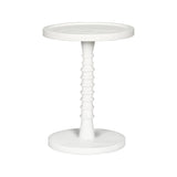 Threaded Drink Table White