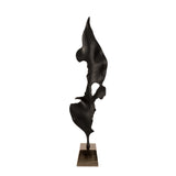Black Elemental Leaf Sculpture - Large