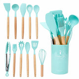 12pcs Silicone Kitchen Utensils Set With Holder