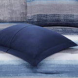 Watercolor Stripe Complete Comforter & Sheet Set, Navy
