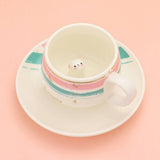 Cute Bunny Ceramic Mug Cup & Saucer Set
